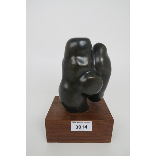 3014 - GEERT MAAS (DUTCH b.1944)GUARDIAN ANGEL Bronze, signed, inscribed (7/12), 7.5 x 11 x 14.5