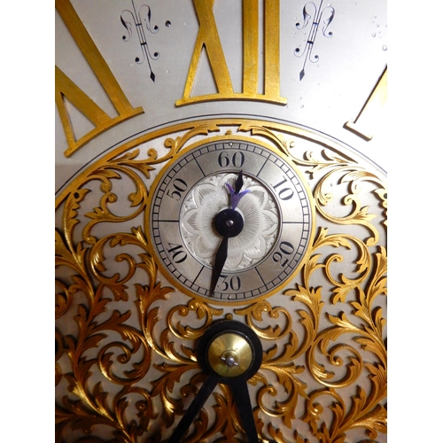 2067 - A LARGE EARLY 20TH CENTURY LONGCASE CLOCKwith brass and silvered 14