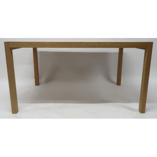 2123 - A CONTEMPORARY DANISH CECILIE MANZ FOR MUUTO WORKSHOP TABLEwith warm grey Linoleum top inset to oak ... 