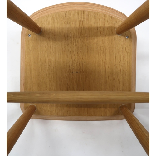 2124 - A LOT OF FOUR CONTEMPORARY HAY REPRODUCTION OF BORGE MOGENSEN'S J41 & J42 CHAIRSwith oak frames ... 