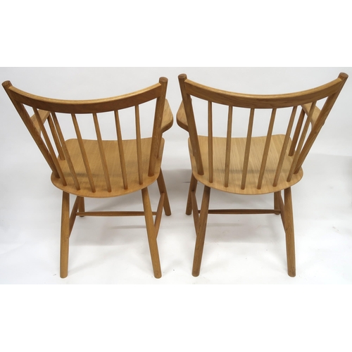 2124 - A LOT OF FOUR CONTEMPORARY HAY REPRODUCTION OF BORGE MOGENSEN'S J41 & J42 CHAIRSwith oak frames ... 