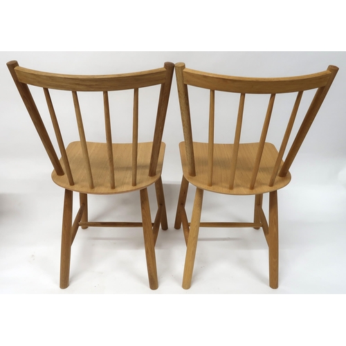 2124 - A LOT OF FOUR CONTEMPORARY HAY REPRODUCTION OF BORGE MOGENSEN'S J41 & J42 CHAIRSwith oak frames ... 