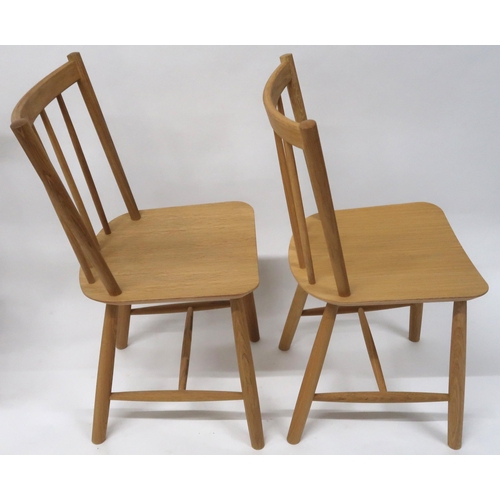 2124 - A LOT OF FOUR CONTEMPORARY HAY REPRODUCTION OF BORGE MOGENSEN'S J41 & J42 CHAIRSwith oak frames ... 