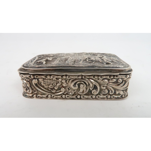 2501 - A GEORGE III SILVER TOOTHPICK BOXof shaped rectangular form, the body with checkerboard  decora... 