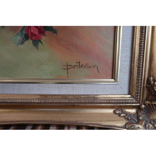 120 - A lot of two gilt framed floral oils (2)