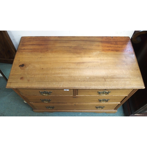 36 - An early 20th century pine two over two chest of drawers, 76cm high x 102cm wide x 53cm deep and two... 