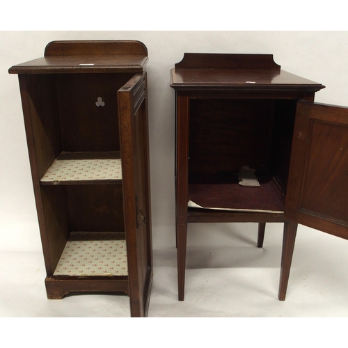 39 - A lot of two assorted Victorian mahogany bedside cabinets, first 81cm high x 35cm wide 34cm deep and... 