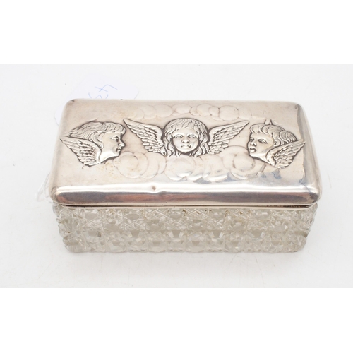 433 - An Edwardian silver jewellery box, of shaped form, on four pad feet, by T H Hazelwood & Co, Birm... 