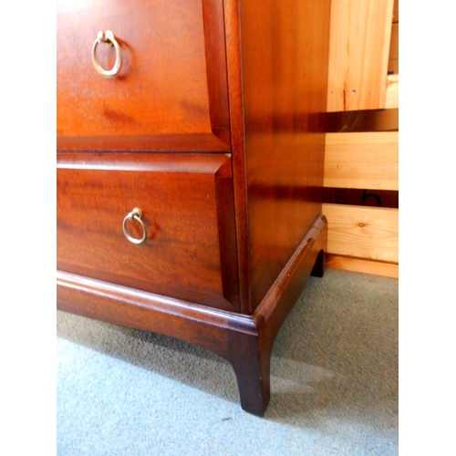 73 - A mid 20th century Stag chest of drawers, 112cm high x 82cm wide x 46cm deep