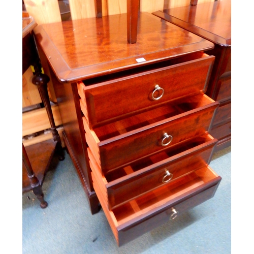 76 - A pair of 20th century Stag bedside chests, 72cm high x 52cm wide x 46cm deep and a stag dressing st... 