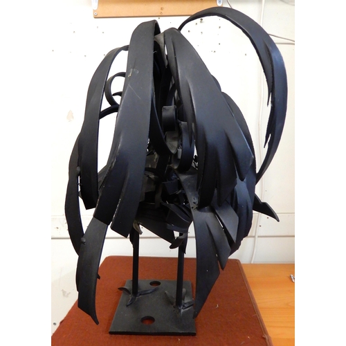 92 - A 20th century metal sculpture of a rooster, 61cm highPlease note this lot has VAT on the hammer pri... 