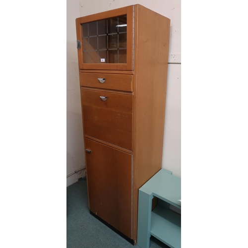 97 - A 20th century teak kitchen cabinet, 178cm high x 57cm wide x 43cm deep