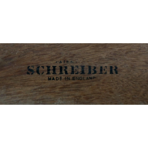 98 - A mid 20th century Schreiber eight drawer chest, 109cm high x 51cm wide x 43cm deep