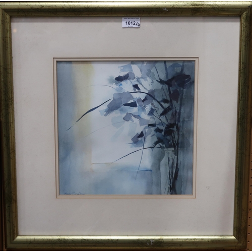 1012 - MARY DAVIDSON (SCOTTISH b.1955) STUDIO FLOWERSWatercolour, signed lower left, 30 x 30cm Ti... 