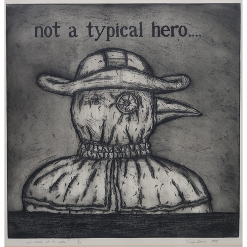 1017 - JOSEPH DAVIE (SCOTTISH b.1965)NOT A TYPICAL HERO..BUT LOVABLE ALL THE SAME Etching, signed lowe... 