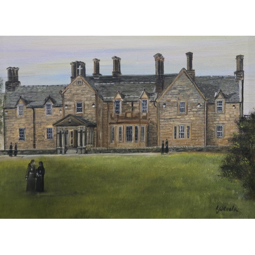 1027 - ELIZABETH J STEELE (SCOTTISH)ST JOSEPH'S COLLEGE Oil on canvas, signed lower right, 30 x 40cmTo... 