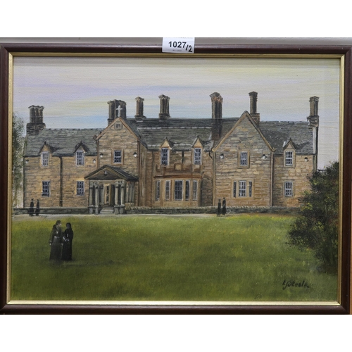 1027 - ELIZABETH J STEELE (SCOTTISH)ST JOSEPH'S COLLEGE Oil on canvas, signed lower right, 30 x 40cmTo... 