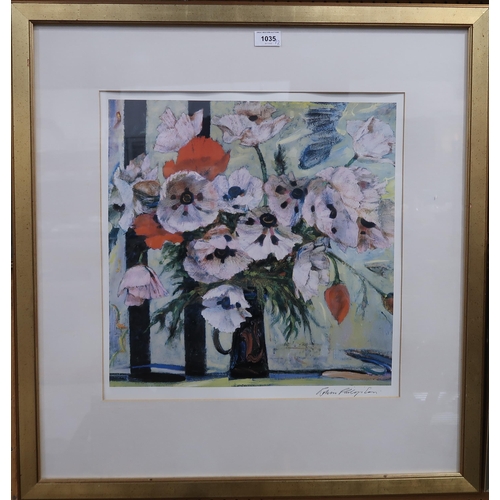 1035 - ROBIN PHILIPSON (1916-1992)PINK POPPIES Print multiple, signed lower right, 42 x 42cm Toge... 