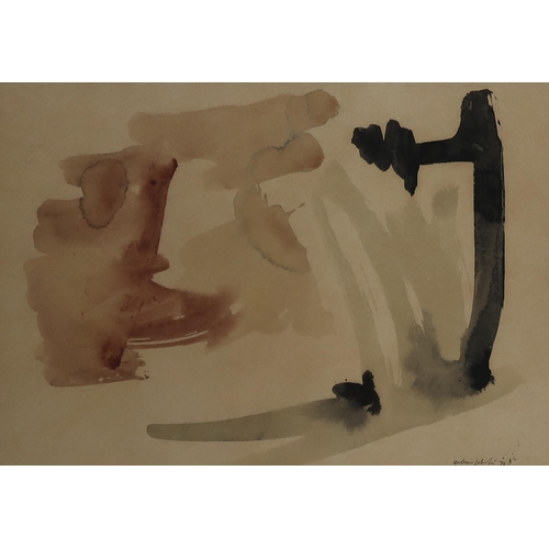 1040 - WILLIAM JOHNSTONE (1897-1981)UNTITLED Ink/watercolour, signed lower right, dated (19)59, 16 x 2... 