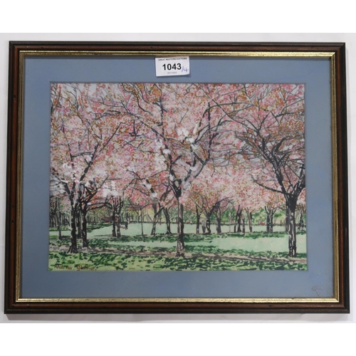 1043 - *PLEASE NOTE THE MEADOWS (CHERRY BLOSSOMS) HAS BEEN WITHDRAWN FROM THIS LOT*A QUANTITY OF FOUR WORKS... 