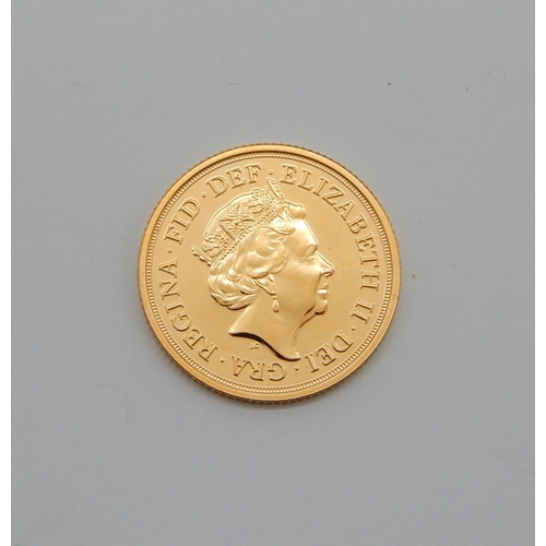 506 - GOLD SOVERIEGN ELIZABETH II 2018 8 grams