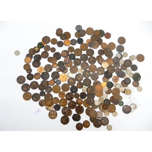 510 - BRITISH COINAGE with Victorian and Edwardian examples