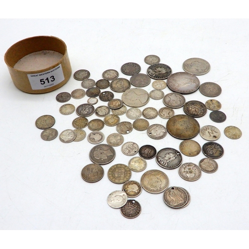 513 - VICTORIAN SILVER COINS