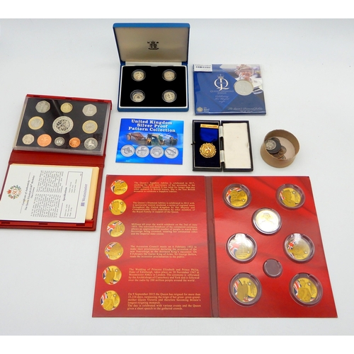 519 - UK SILVER PROOF PATTERN COLLECTION BRIDGES, UK 2003 proof set, A silver gilt Caledonians Association... 