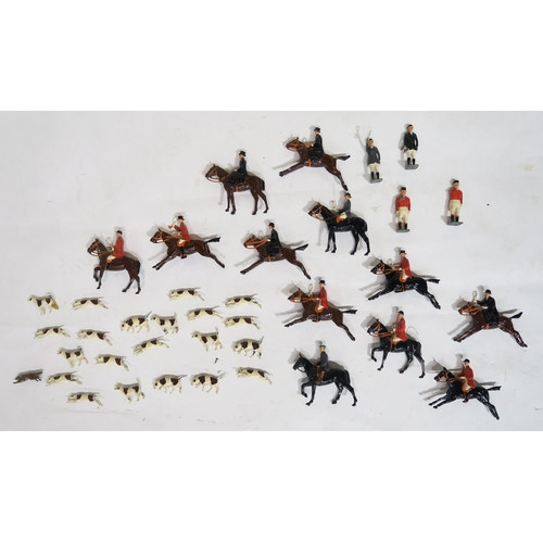 617 - A set of lead foxhunting figures by Britains 