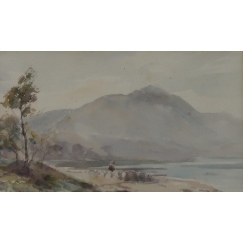 1004 - J K MAXTON Ben Lomond, signed, watercolour, 17 x 28cm and another (2)