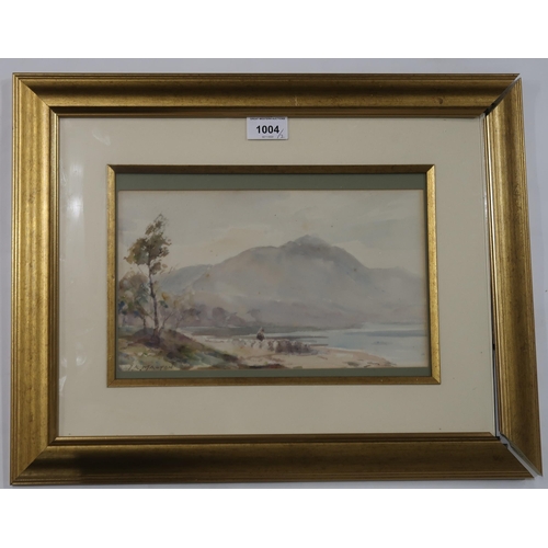 1004 - J K MAXTON Ben Lomond, signed, watercolour, 17 x 28cm and another (2)