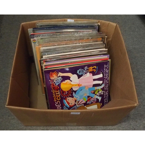 645A - VINYL LP RECORDS a box of classical and easy listening records with Donovan, The Beatles, Mozart etc