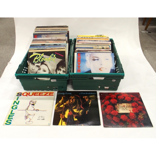 646 - VINYL LP RECORDS with The Stranglers, Cheap Trick, Squeeze, Supertramp, Blondie, The Dream Academy, ... 