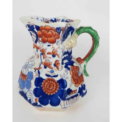 779B - A set of 4 graduated ironstone jugs in the Imari palette with Masons backstamp