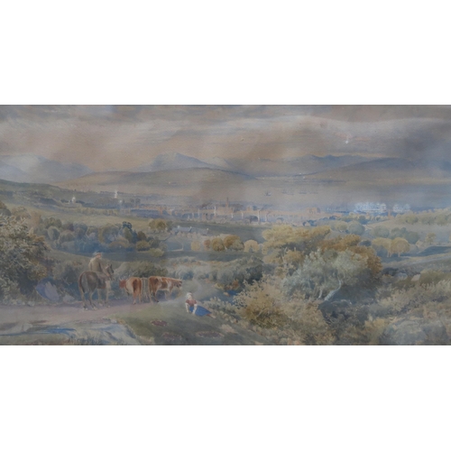 990 - SCOTTISH SCHOOL Greenock, watercolour, 37 x 68cm 