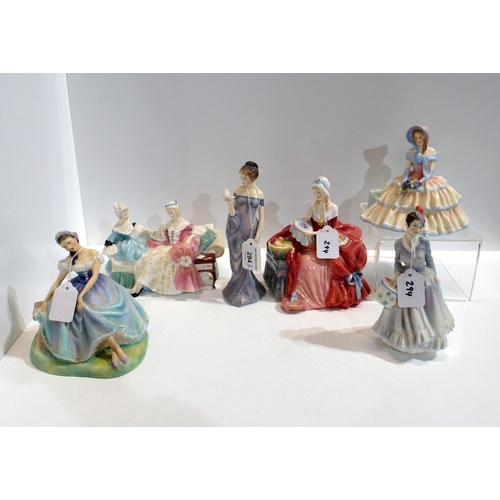 294 - A collection of Royal Doulton figures including Giselle, Penelope, The Love Letter, Day Dreams, Midi... 