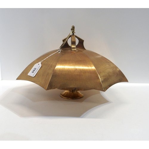 295 - A gilt metal light fitting top