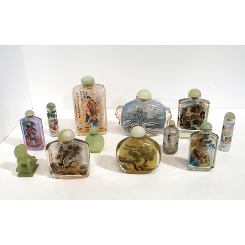 300 - A collection of internally painted snuff bottles