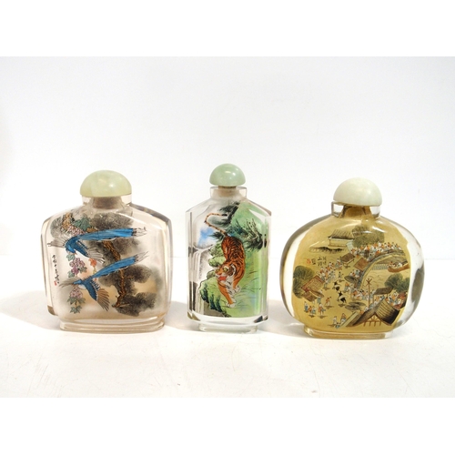 300 - A collection of internally painted snuff bottles