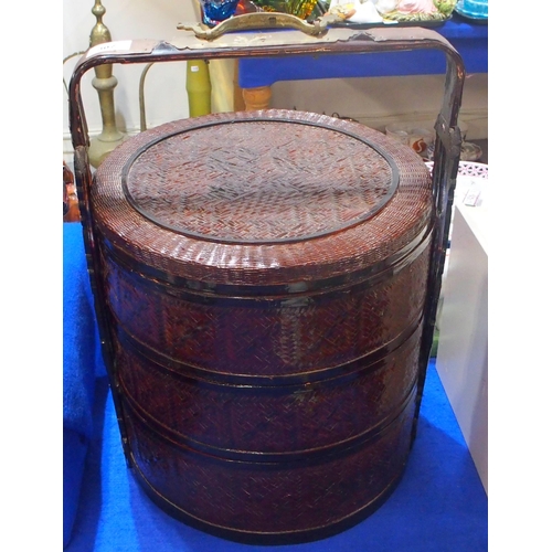 307 - A Chinese bamboo food carrier