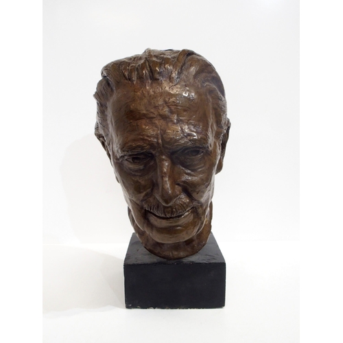 332 - A resin bust of a man