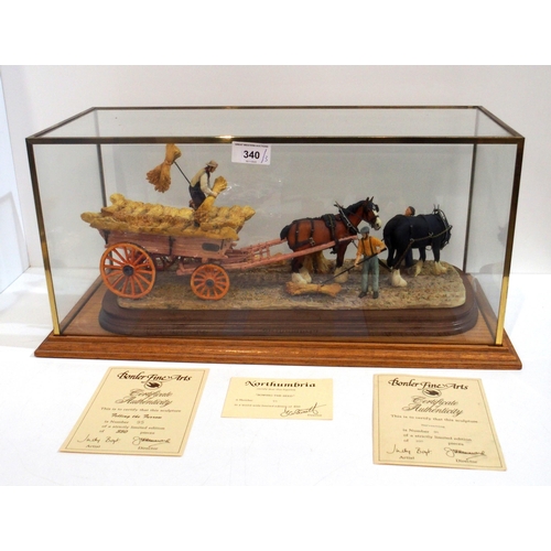 340 - Three Border Fine Arts and Northumbria limited edition farming figure groups by Judy Boyt, comprisin... 