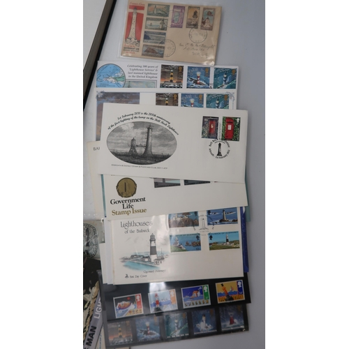 651 - Thematic collection of stamps, literature etc. on lighthouses, including three signed by Principal K... 