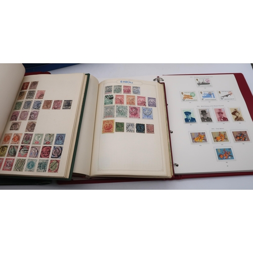 653 - Stamp collection in four stamp albums and some plain covers, well worth looking at, several better s... 