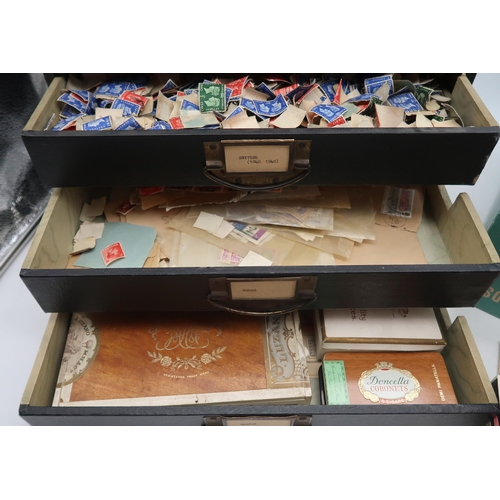 654 - A collector's cabinet of worldwide stamps