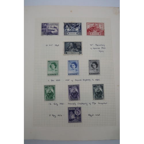 658 - Collection of Malta in SG ring 22 album, various Edward VII, George V heads, 1970 onwards mainly min... 