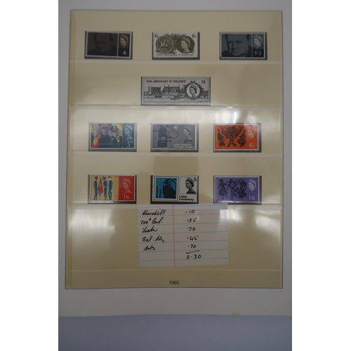 661 - GB collection in Lidner album, from 19121924 defins, mainly u/m, some George VI inc. £1=brown, QEII,... 