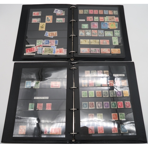 670 - British Commonwealth in two Hagner folders, many interesting stamps noted, including Solomon Islands... 