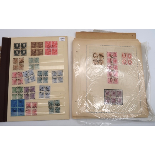 671 - Austria, a most interesting lot of used blocks of 4, some 6, up to 1937, interesting postmarks, inc.... 