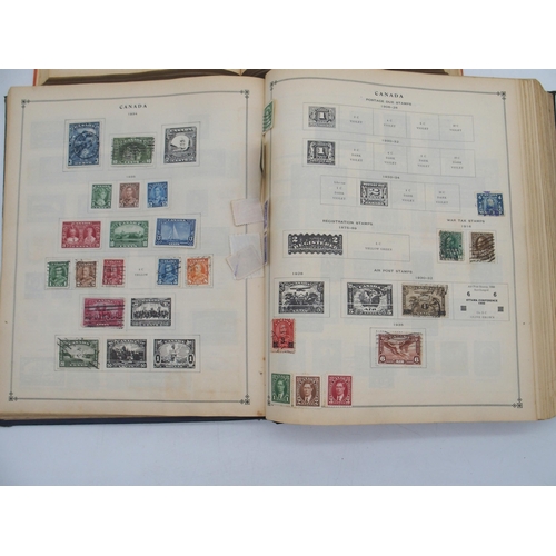 677 - An International Junior Postage Stamp album, partially filled; together with a Stanley Gibbons Simpl... 